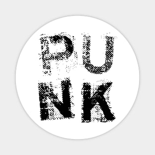 Punk text logo Magnet